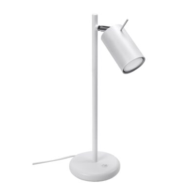 Biela stolová lampa RIBU