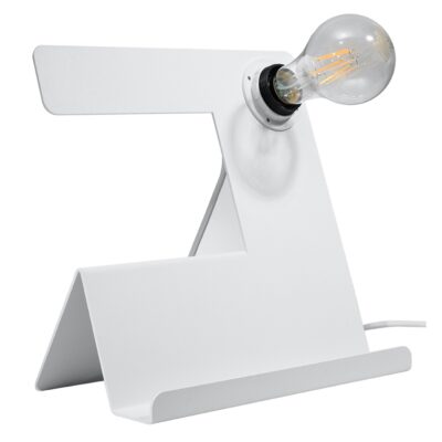 Biela stolová lampa INEL