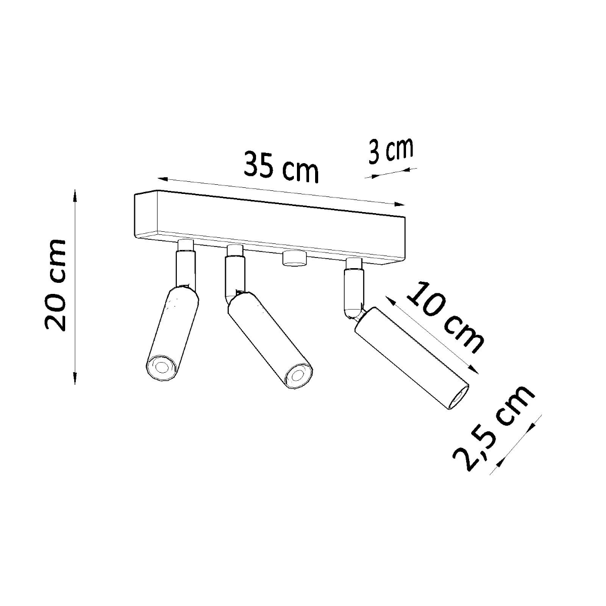 Biele stropné svietidlo RERA 3 – Obrázok 4