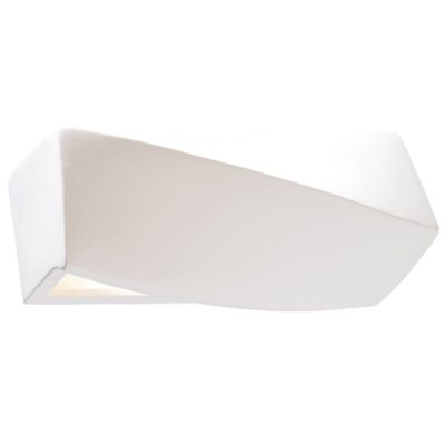 Biele nástenné keramické svietidlo NIVI 35 cm