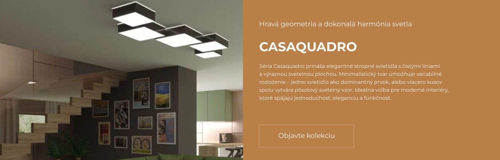 Kolekcia svietidiel Casaquadro – výrazné moderné svetlá do interiéru
