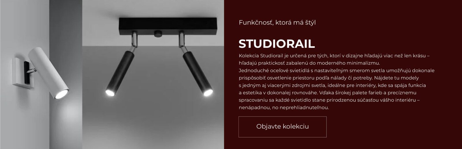 Kolekcia svietidiel Studiorail – dizajnové svetlá vhodné do moderných interiérov