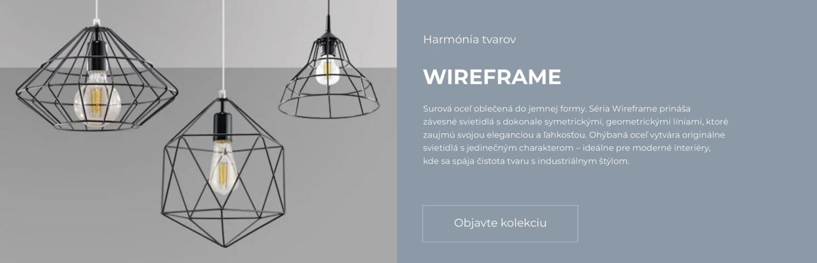 Kolekcia svietidiel Wireframe – minimalistické svetlá s ľahkou konštrukciou