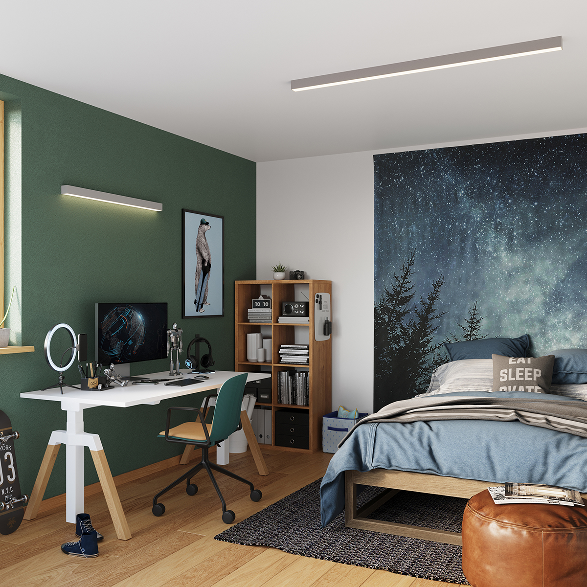 LED Nástenné svietidlo PINNE 150 – sivá – Obrázok 11