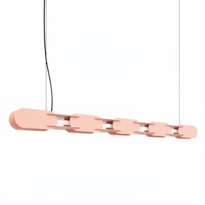 LED Závesné svietidlo CHAIN 158 – broskyňová