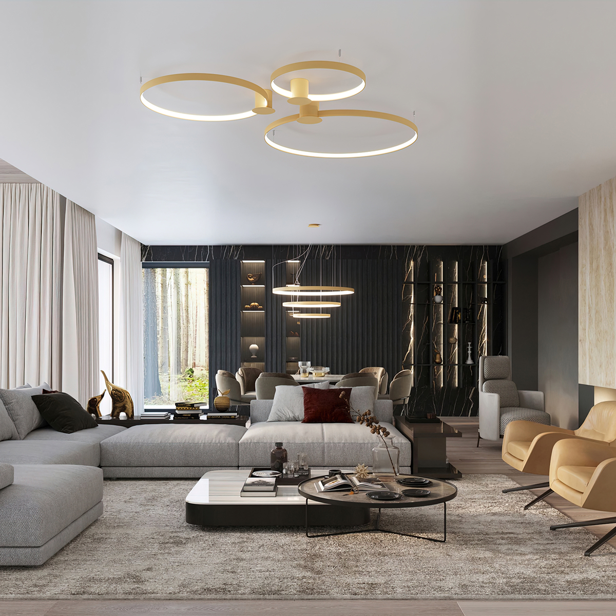 LED Luster RIO 3 55/78/110 – zlatá – Obrázok 9