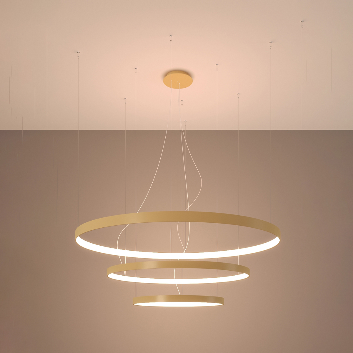 LED Luster RIO 3 55/78/110 – zlatá – Obrázok 3