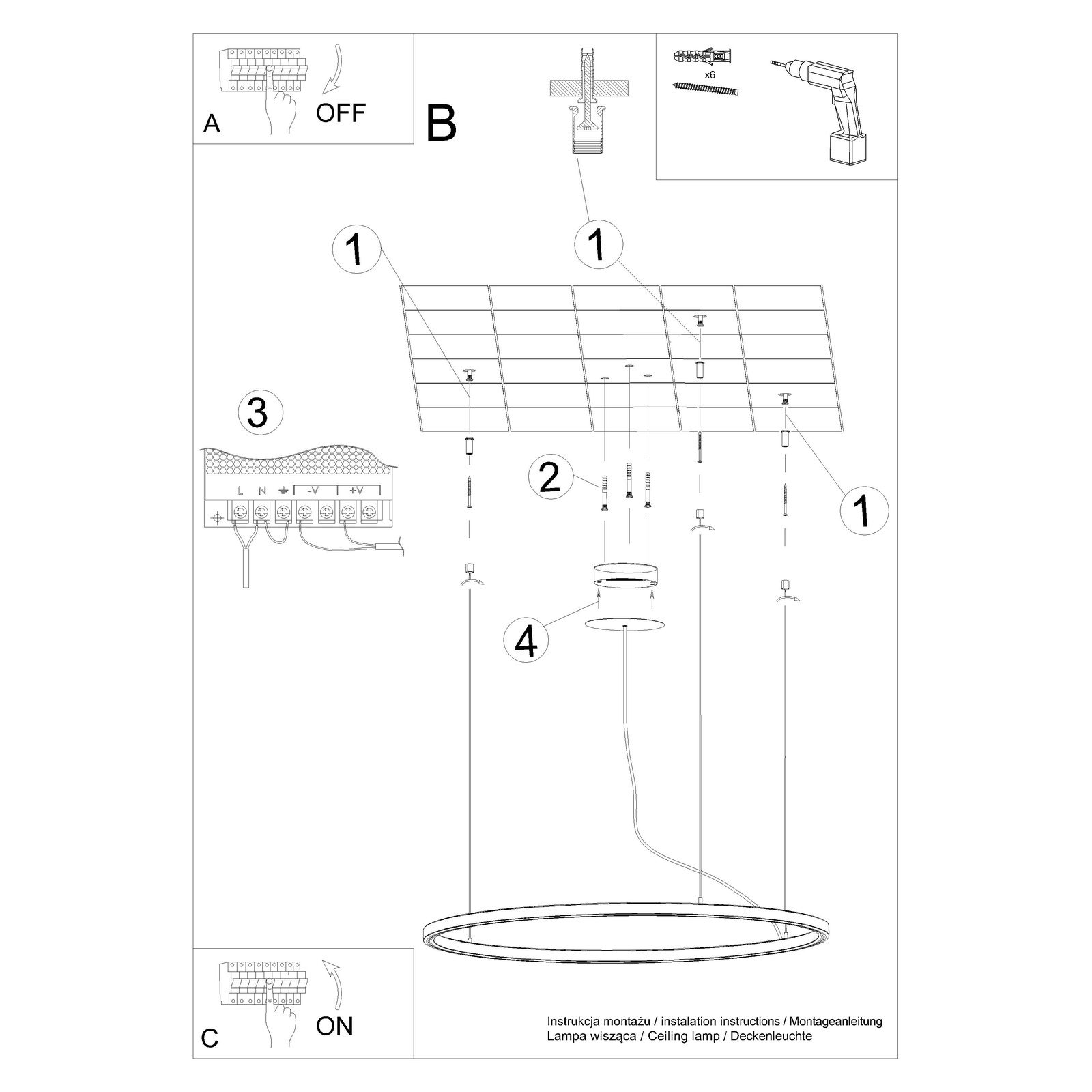 LED Luster RISA 80 – čierna – Obrázok 9