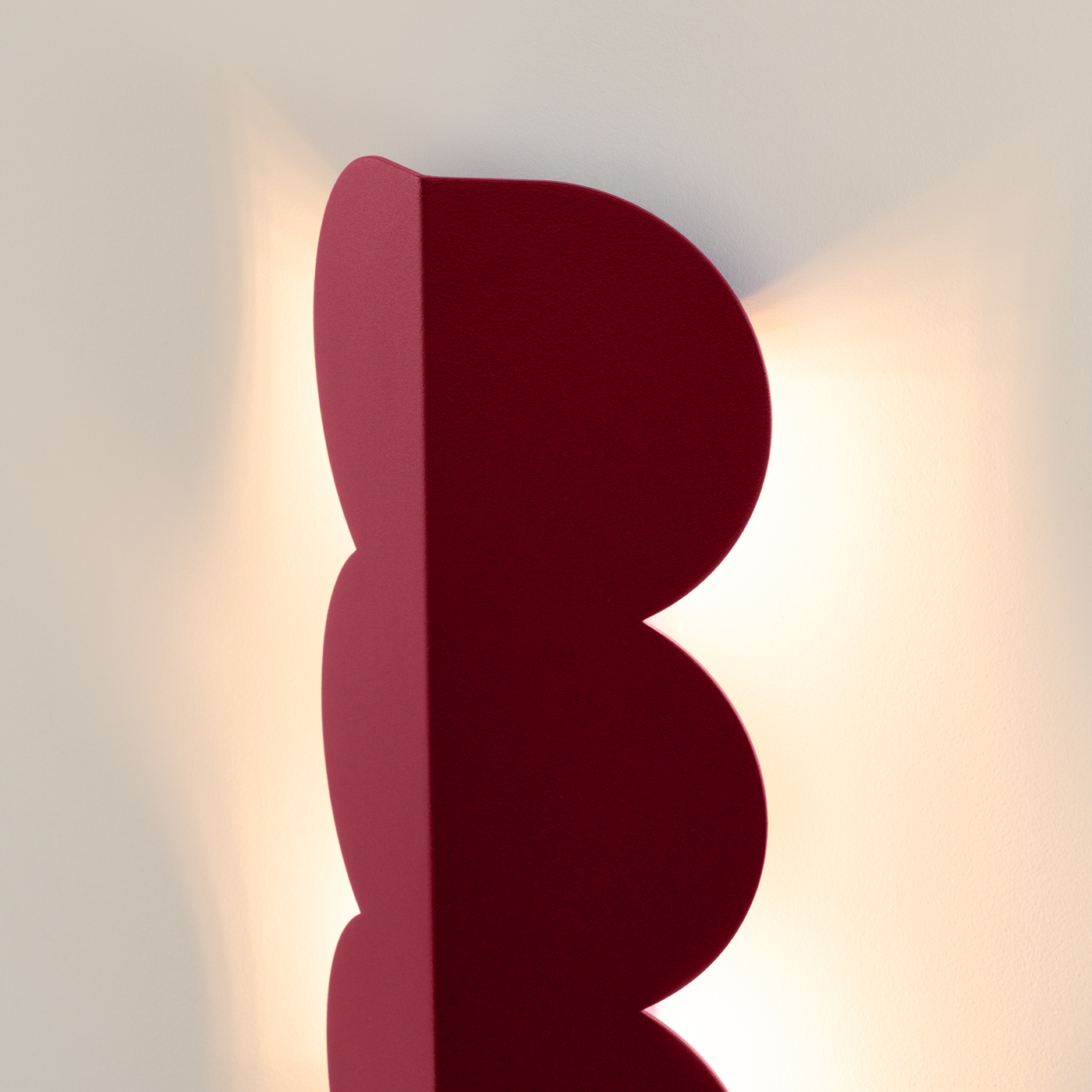 Nástenné svietidlo BISCUIT – bordová – Obrázok 4