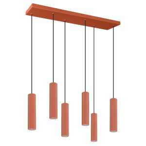 LED Závesné svietidlo IVAR 6L ochra – červená