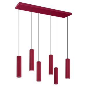 LED Závesné svietidlo IVAR 6L – bordová