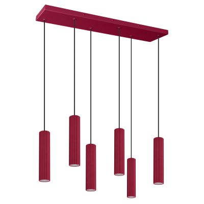 LED Závesné svietidlo IVAR 6L – bordová