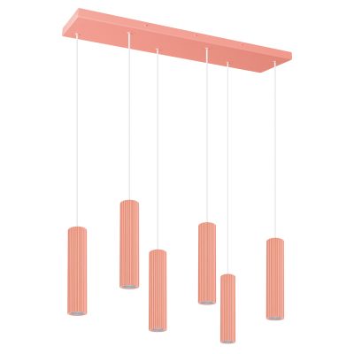 LED Závesné svietidlo IVAR 6L – broskyňová