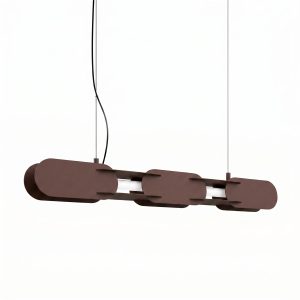 LED Závesné svietidlo CHAIN 91 – hnedá