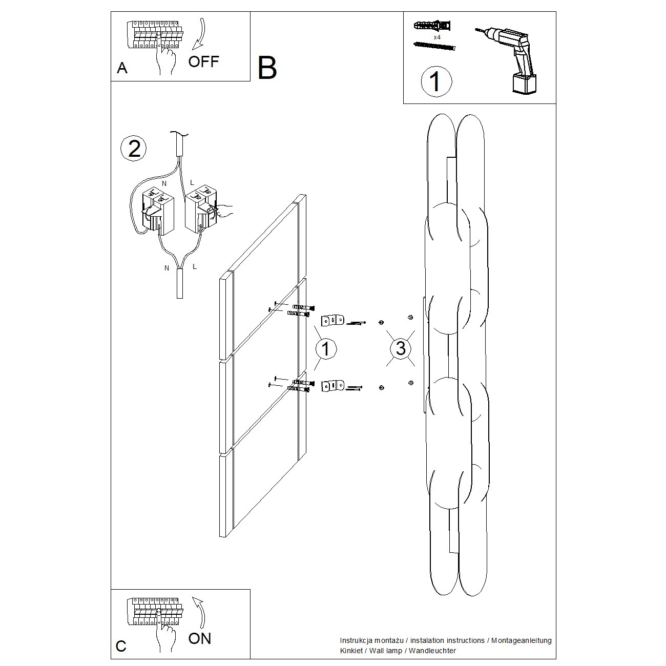 LED Nástenné svietidlo CHAIN 91 – mokka – Obrázok 14