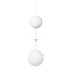 Závesné svietidlo OIO A – biela (RAL 9003), mosadz
