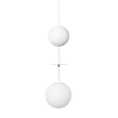Závesné svietidlo OIO A – biela (RAL 9003), mosadz