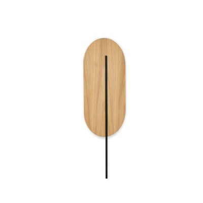 Nástenné svietidlo ROKKE WOOD – dub, čierna (RAL 9005)