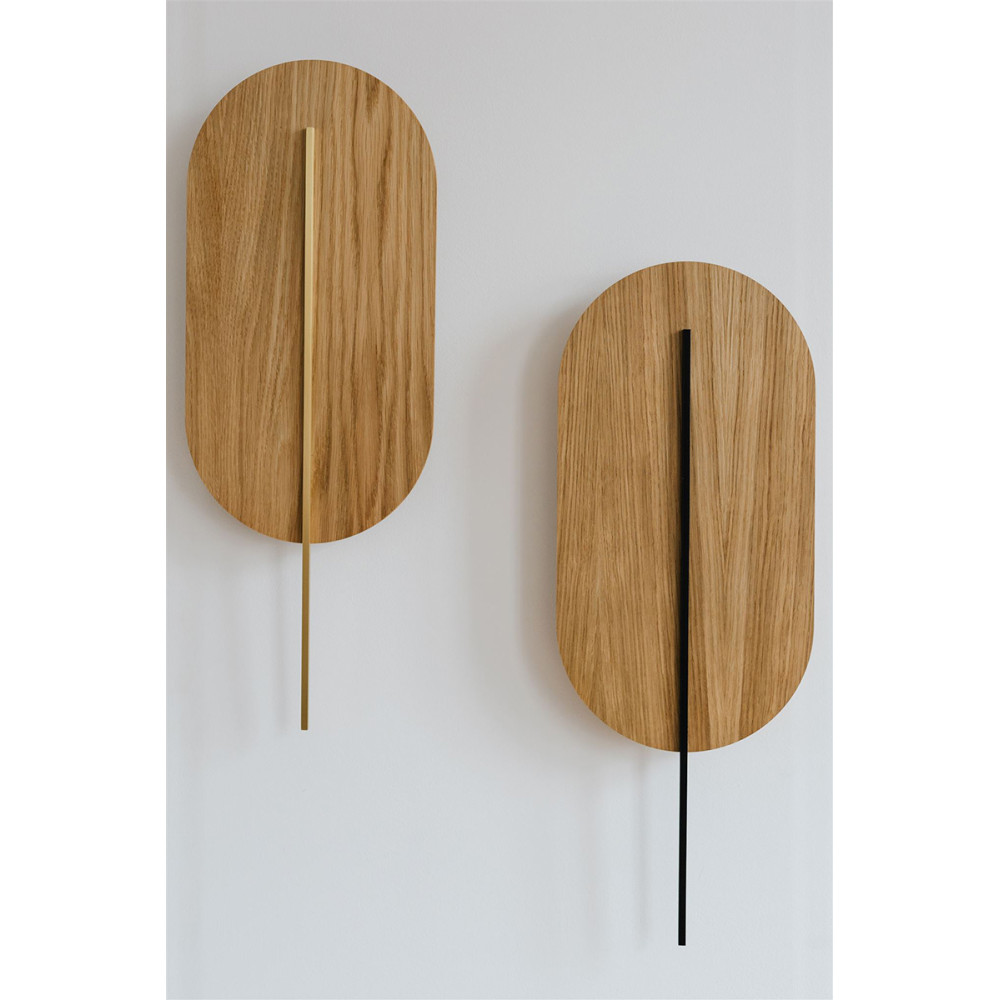 Nástenné svietidlo ROKKE WOOD – dub, čierna (RAL 9005) – Obrázok 6