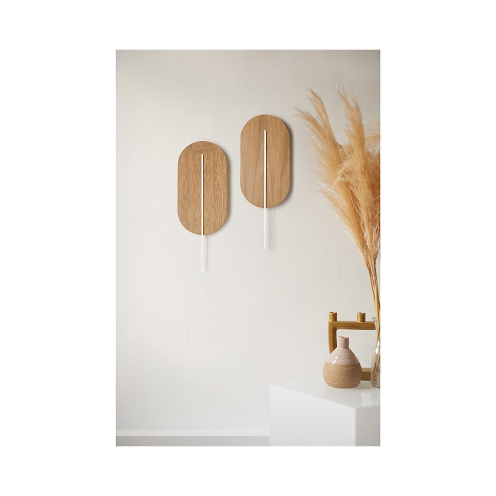 Nástenné svietidlo ROKKE WOOD – dub, biela (RAL 9003) – Obrázok 4