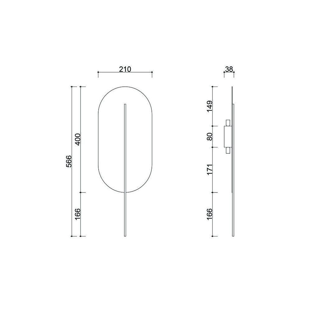 Nástenné svietidlo ROKKE – žltá (RAL 1016) – Obrázok 7