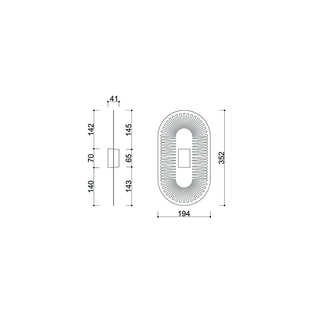 Nástenné svietidlo SAUVA B – biela (RAL 9003) – Obrázok 3