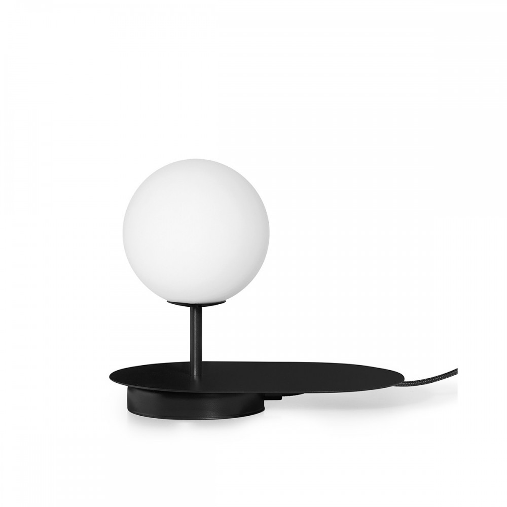 Stolová lampa HANEA ST – s poličkou, čierna (RAL 9005)