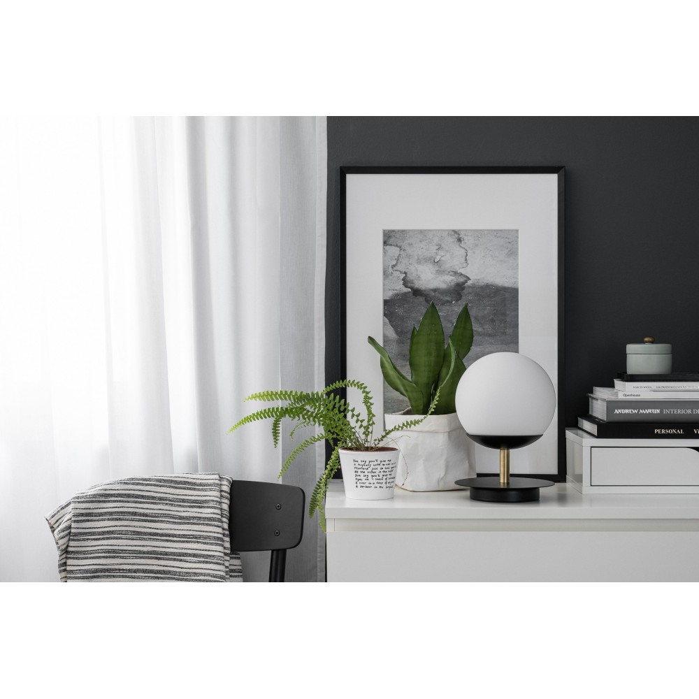 Stolová lampa PLAAT ST – čierna (RAL 9005), mosadz – Obrázok 2