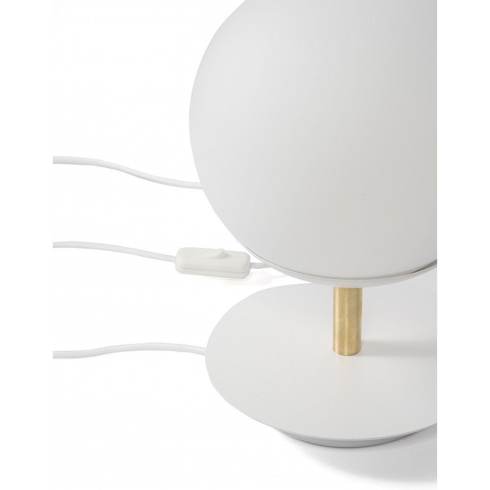 Stolová lampa PLAAT ST – biela (RAL 9003), mosadz – Obrázok 4