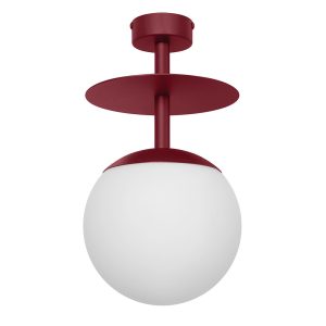 Stropné svietidlo PLAAT B – bordová (RAL 3004)