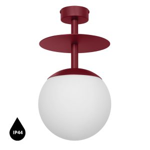 Stropné svietidlo PLAAT B – bordová (RAL 3004), IP44