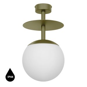 Stropné svietidlo PLAAT B – zelená (RAL 6013), IP44