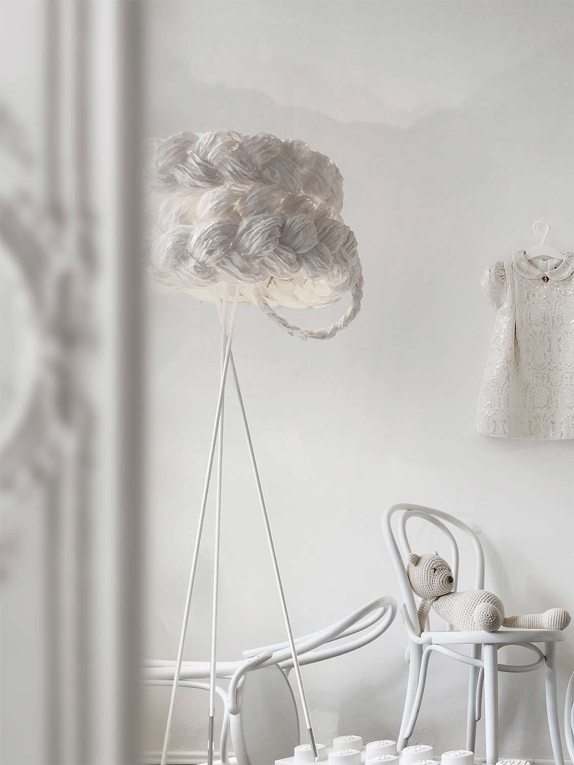 Stojacie svietidlo The Bride Medium Ø60 cm – biela – Obrázok 2