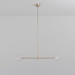 Balance 150 × 150 – dizajnový luster z mosadze, 5 povrchových úprav