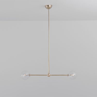 Balance 150 × 150 – dizajnový luster z mosadze, 5 povrchových úprav