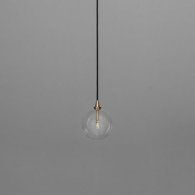 Glass Globe Ø 150 mm – dizajnové závesné svietidlo z mosadze, 5 povrchových úprav