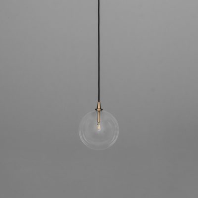 Glass Globe Ø 200 mm – dizajnové závesné svietidlo z mosadze, 5 povrchových úprav