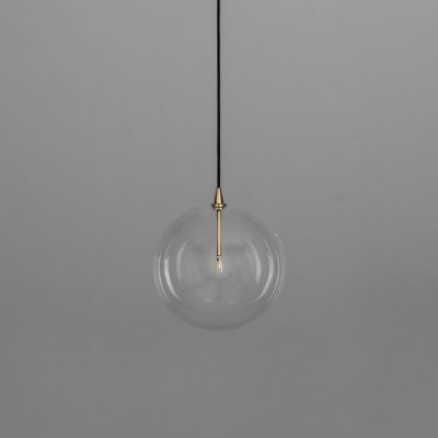 Glass Globe Ø 300 mm – dizajnové závesné svietidlo z mosadze, 5 povrchových úprav