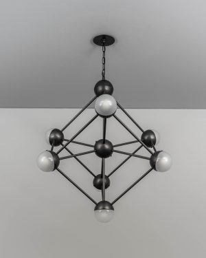 Molecule – dizajnový luster z mosadze, viacero vyhotovení