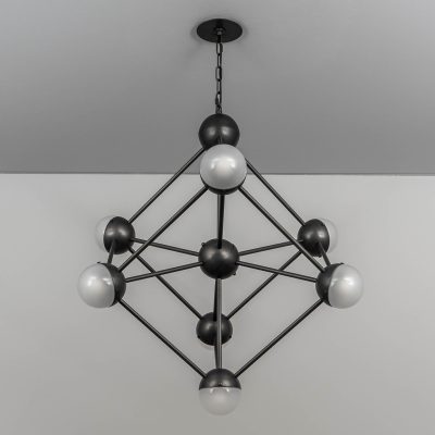 Molecule – dizajnový luster z mosadze, viacero vyhotovení