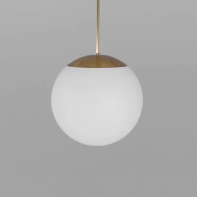Glass Globe Opal fi 300 – dizajnové závesné svietidlo z mosadze, 5 povrchových úprav