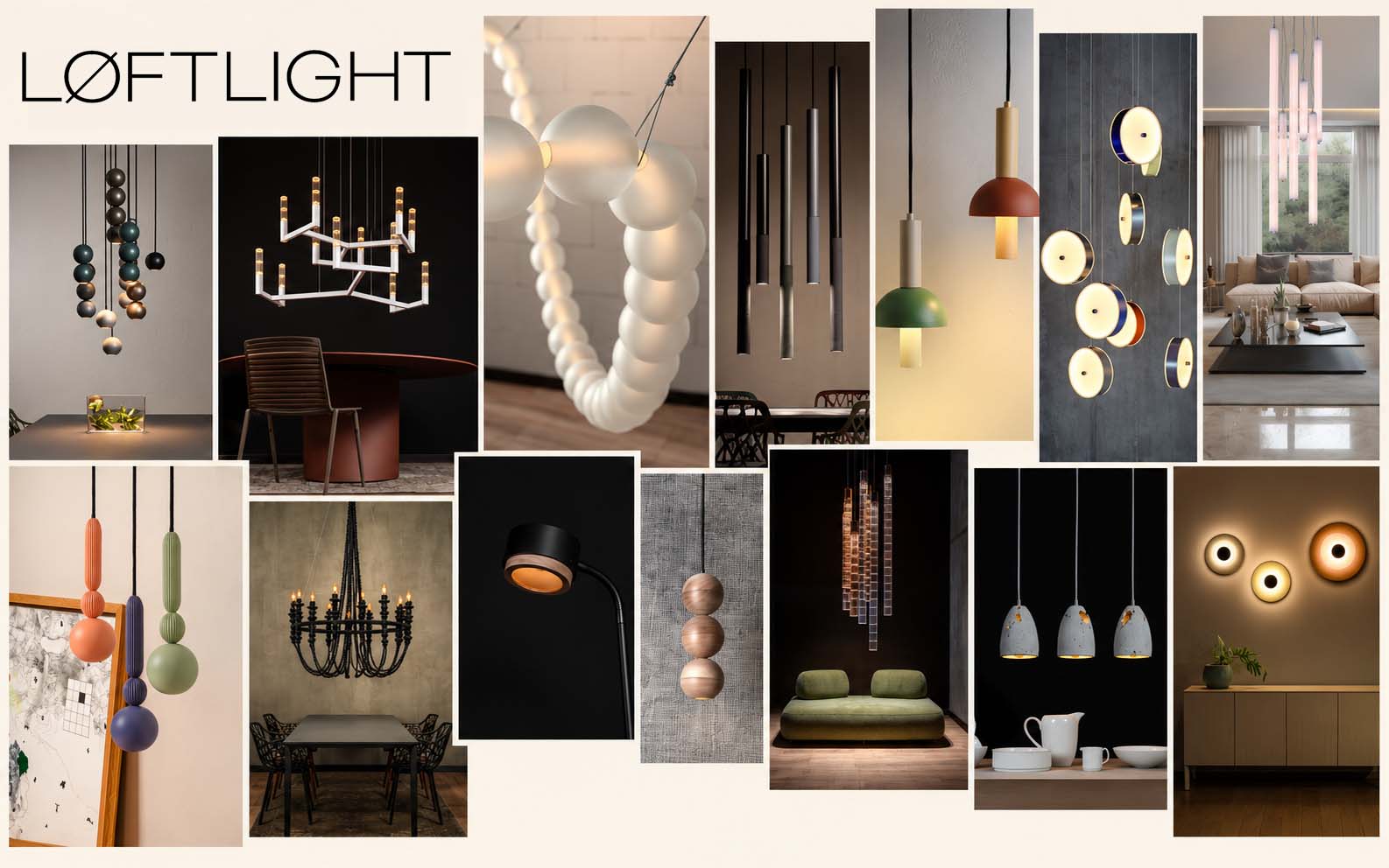 Koláž kolekcie svietidiel LOFTLIGHT