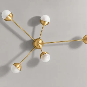 Molecule Spark – dizajnový luster z mosadze, viacero vyhotovení