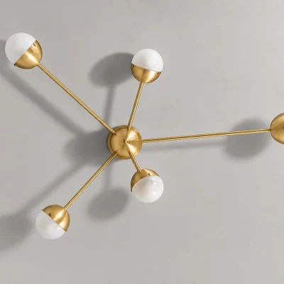Molecule Spark – dizajnový luster z mosadze, viacero vyhotovení