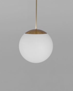Glass Globe Opal fi 400 – dizajnové závesné svietidlo z mosadze, 5 povrchových úprav
