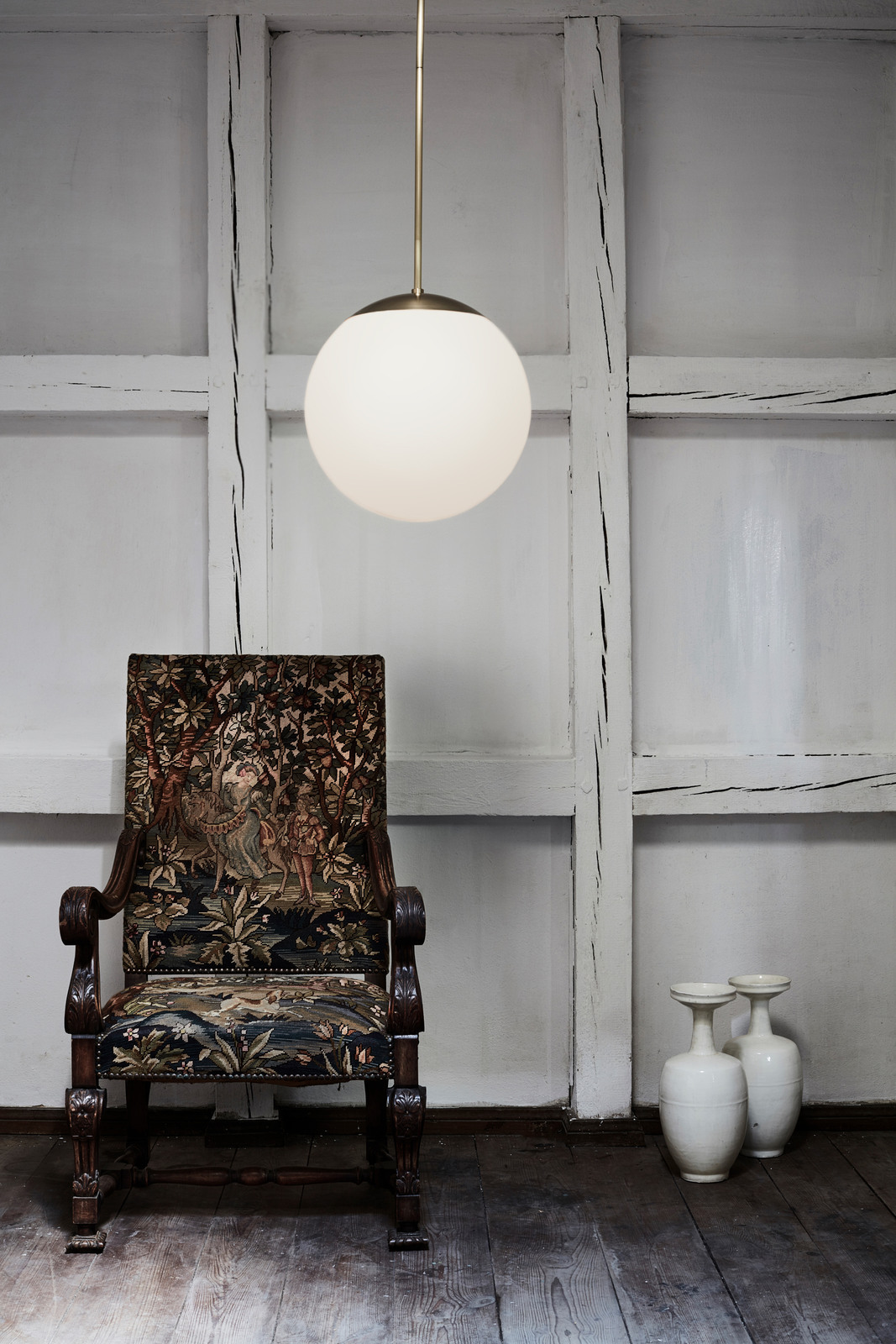 Glass Globe Opal fi 600 – dizajnové závesné svietidlo z mosadze, 5 povrchových úprav – Obrázok 11