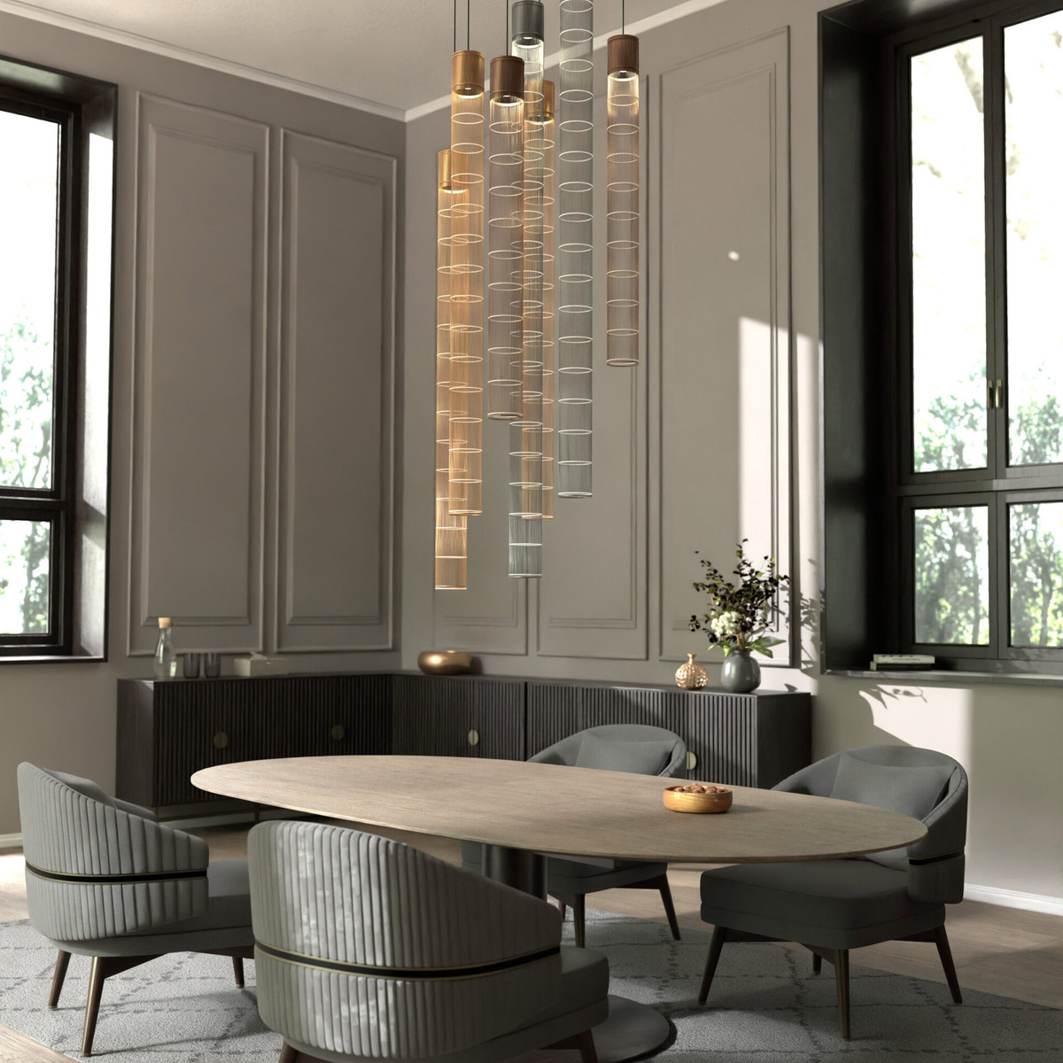 Závesné LED svietidlo Stelar 183 Stainless Steel – Obrázok 13
